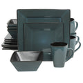 Gibson Elite Kiesling 16-Piece Dinnerware Set, Blue