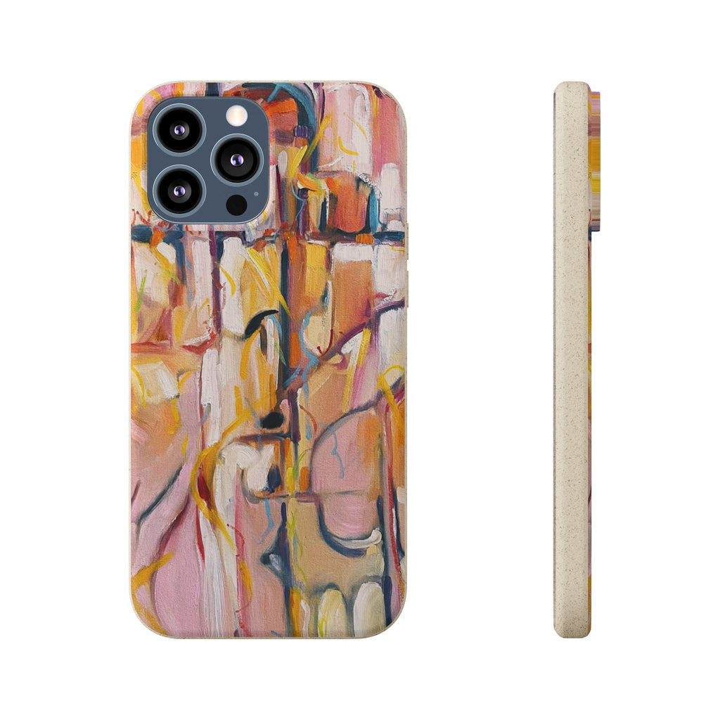 Biodegradable Phone Case with 'Abstract Pueblo' Original Artwork by Barbara Cleary