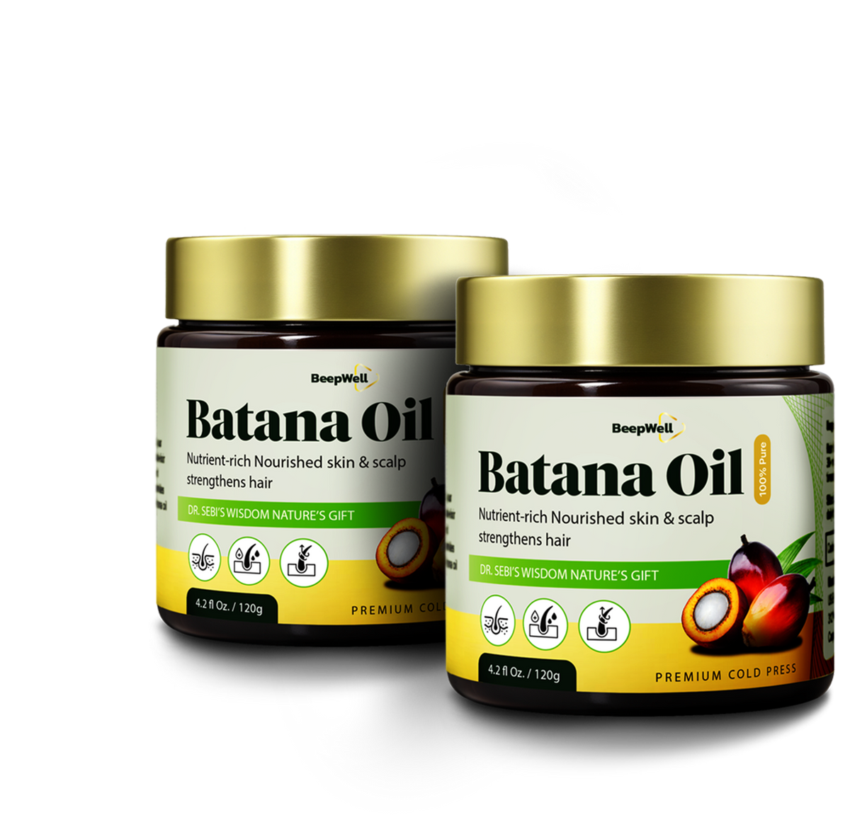 BeepWell Cold-Pressed Batana Oil – Pack of 2