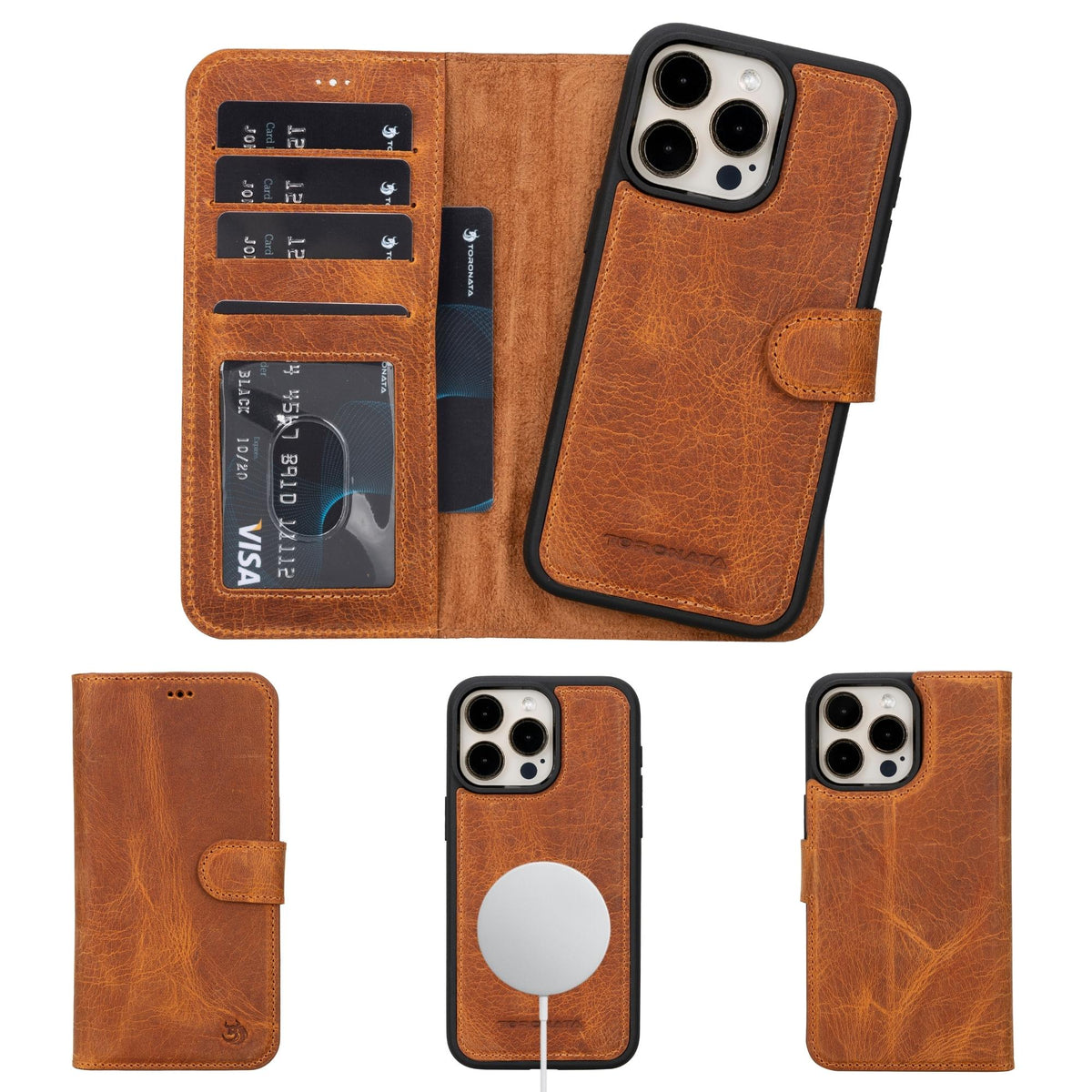 Casper iPhone 14 Series Detachable Leather Wallet Case