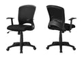 Black Polyester Seat Swivel Adjustable Task Chair Mesh Back Plastic Frame