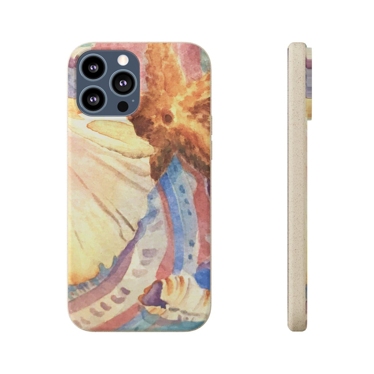 Biodegradable Phone Case with 'Treasures of the Tide' Watercolor Original Artwork by Barbara Cleary