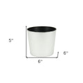 6" Silver Recycled Plastic Indoor Outdoor Round Pot Planter