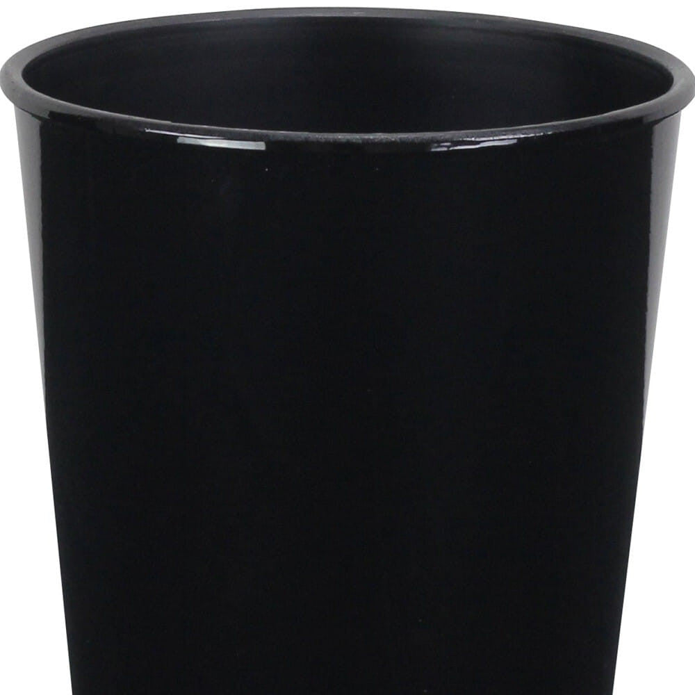 5" Black Recycled Plastic Indoor Outdoor Round Pot Planter