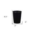 5" Black Recycled Plastic Indoor Outdoor Round Pot Planter