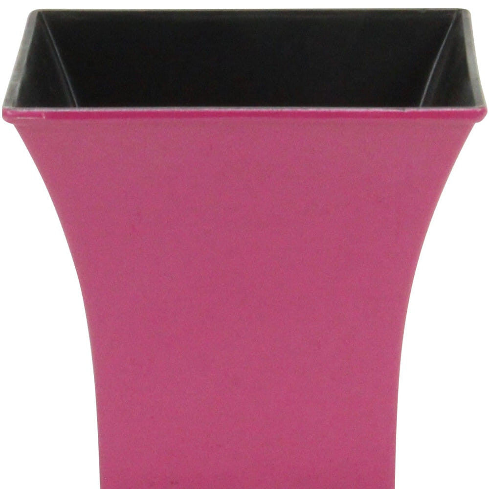 5" Hot Pink Recycled Plastic Indoor Outdoor Square Pot Planter