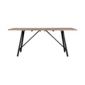 Five Piece Brown and Black Solid Wood Dining Set with Four Chairs