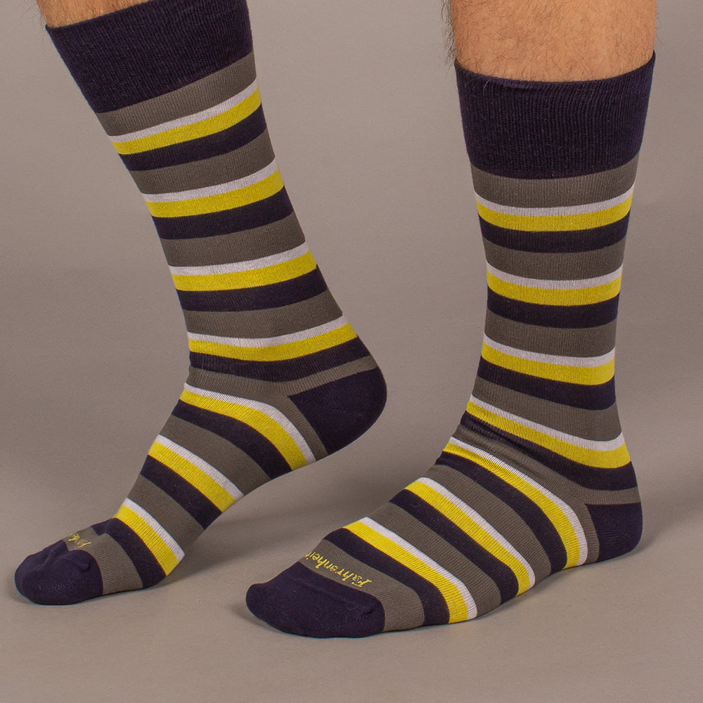 Men's Sock | Stripe Yellow/Grey