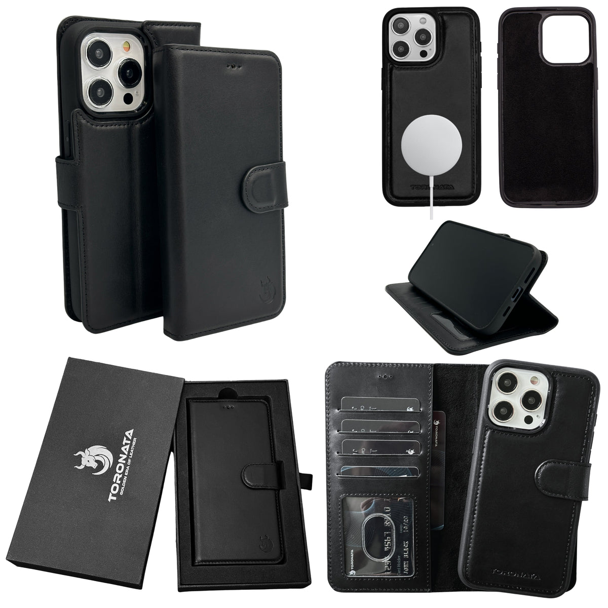 Vegas Premium Leather iPhone 15 Pro Max Wallet Case with MagSafe | Detachable RFID Blocking Luxury Wallet