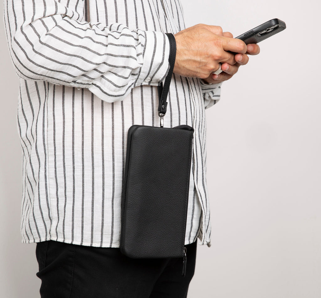 Majeste Leather Clutch Bag