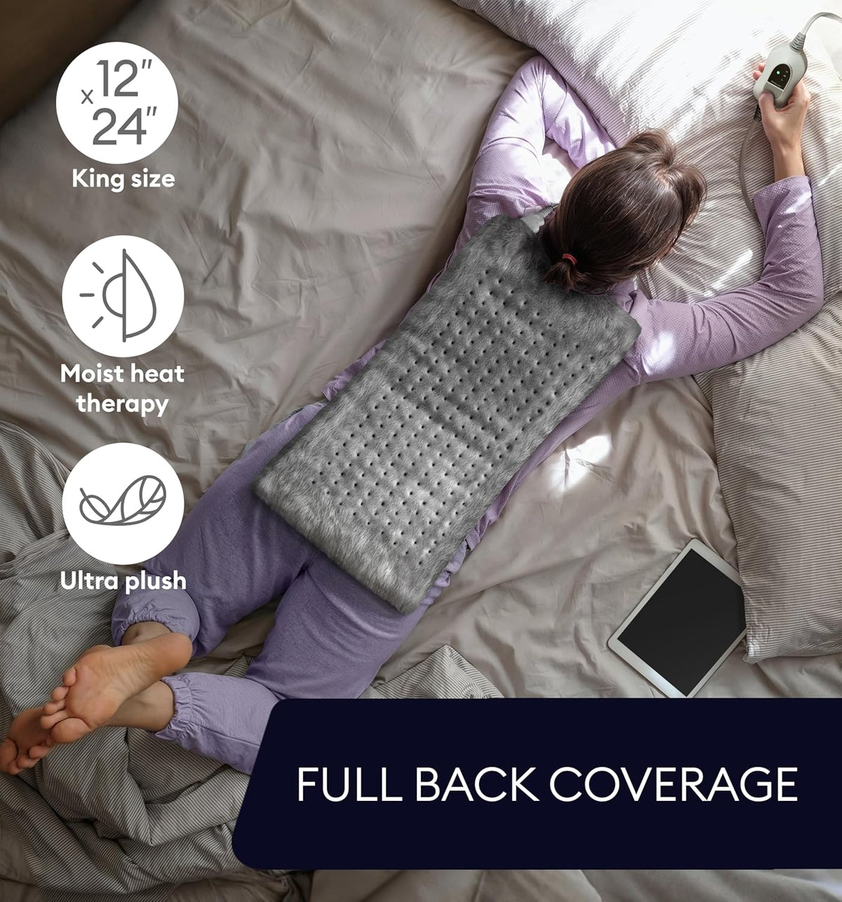 Heating Pad XL, Tabby Gray
