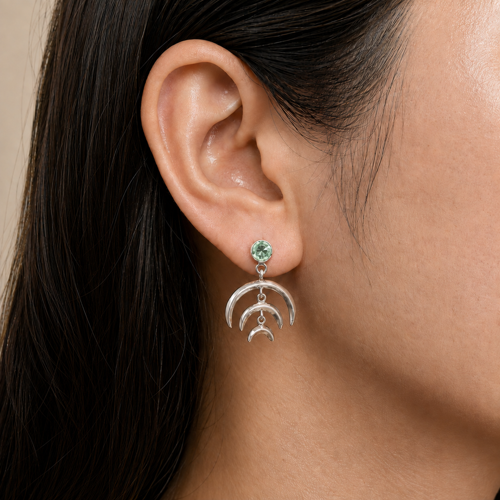 Prasiolite (Green Amethyst) - Brazil Earrings E-1249 SDE84350