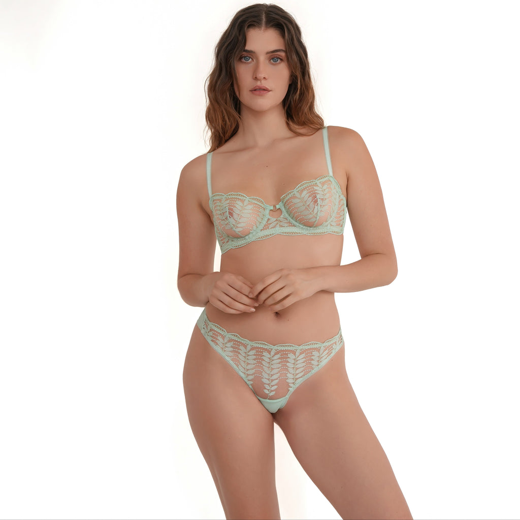 Huit Amelie Mint Seamless Tanga Panties