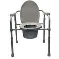 Convenient Commode Folding Steel Commode - Elongated Cs/3