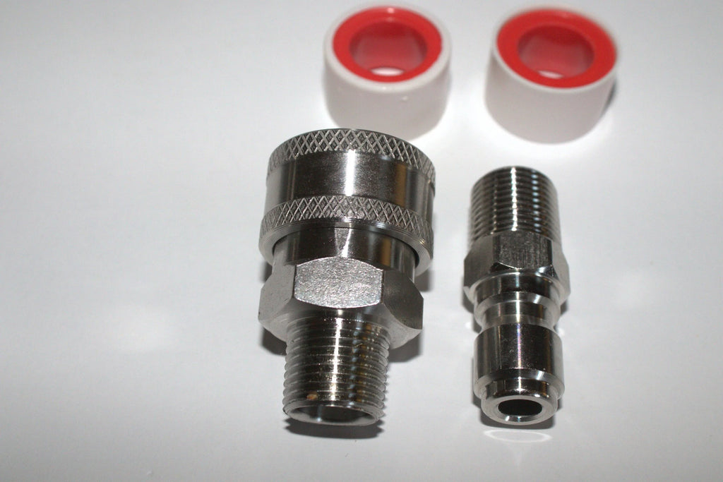 5000 PSI Stainless Steel Ball Valve 3/8 Quick Connect Kit