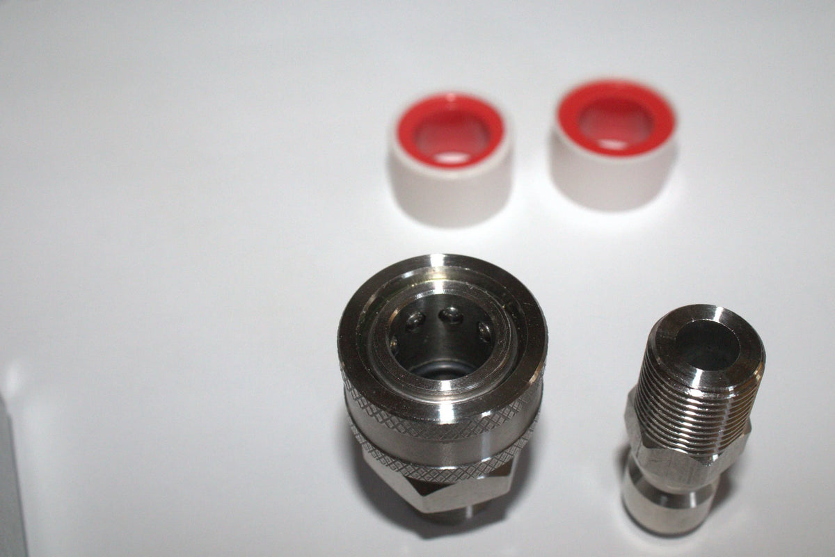 5000 PSI Stainless Steel Ball Valve 3/8 Quick Connect Kit