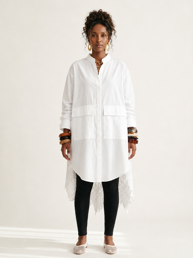 Free Spirit Lace Asymmetrical Blouse