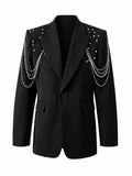 Fierce Rhinestone Chain Blazer