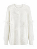 Ethereal Feather Tassel Knit Pullover