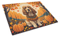 Cocker Spaniel Fall Glass Cutting Board
