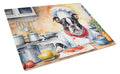 Boston Terrier The Chef Glass Cutting Board