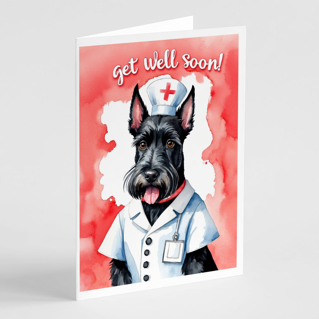 Scottish Terrier Get Well Soon Greeting Cards Pack of 8