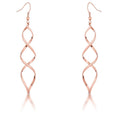 Rose Goldtone Twist Earrings