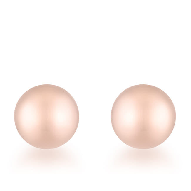 Tanya Rose Gold Sphere Stud Earrings