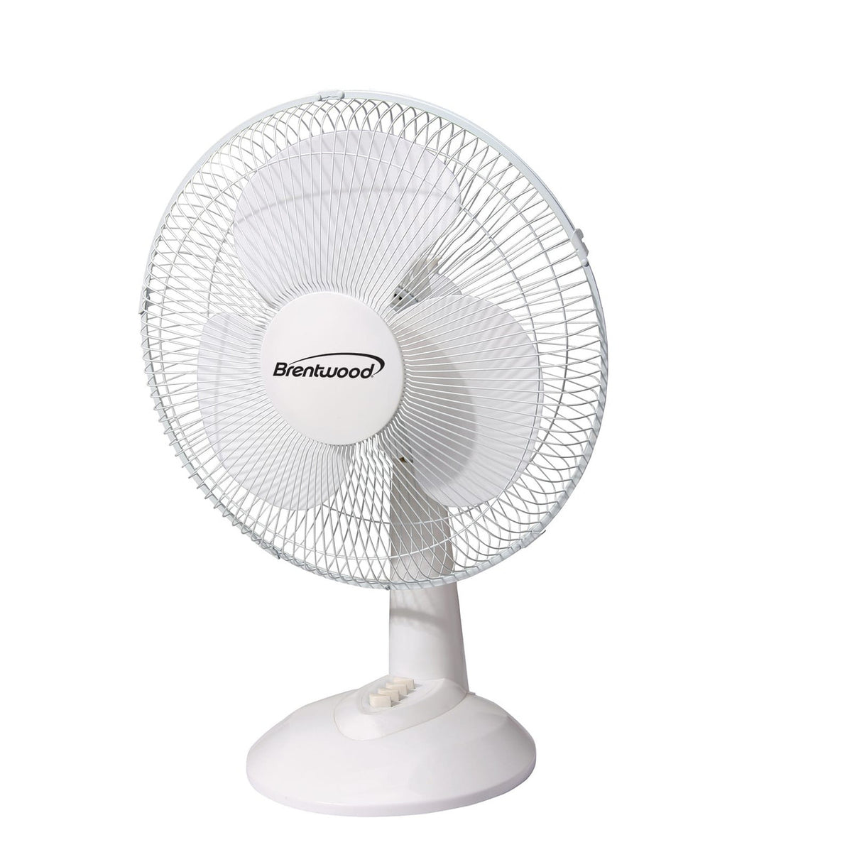 Kool Zone 12" Oscillating Desk Fan- White