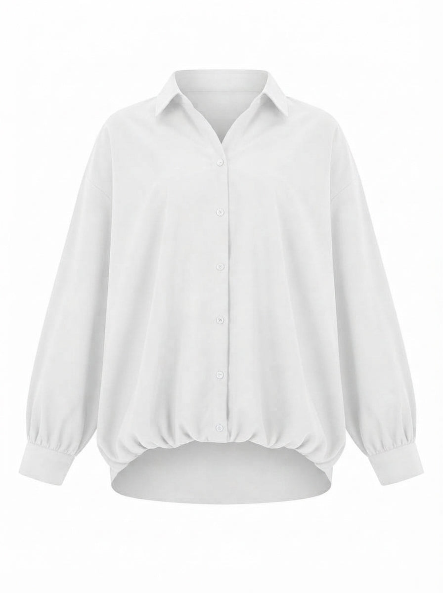 Grounded Oversized Cotton Blouse