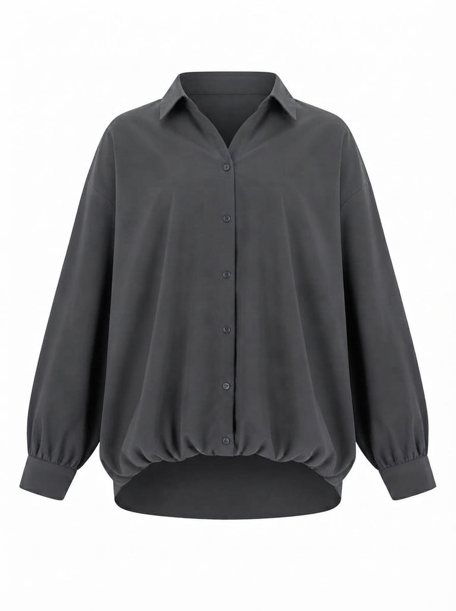 Grounded Oversized Cotton Blouse