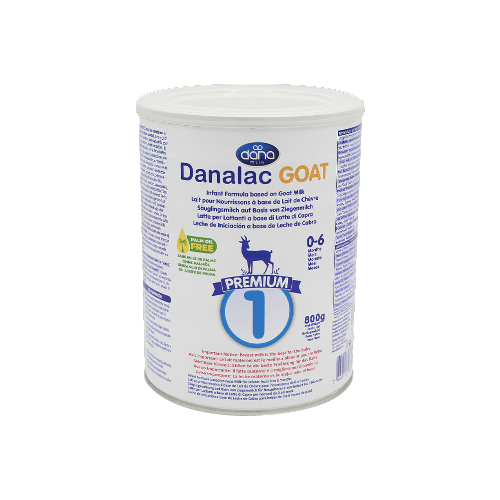 Danalac Goat Milk Infant Formula 800g Stage 1 Baby Milk Powder for Infants and Toddlers Age 0-6 Months (Pack of 6)