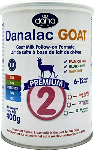 Danalac Goat Milk Follow-On Formula 400g Stage 2 Baby Milk Powder for Infants and Toddlers Age 6-12 Months (Pack of 2)