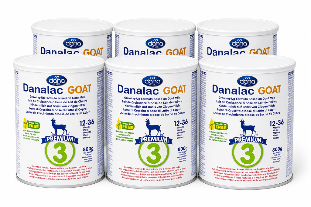 Danalac Goat Milk Growing Up Formula Stage 3 - 800g (Pack of 6)