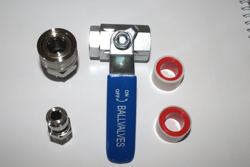5000 PSI Stainless Steel Ball Valve 3/8 Quick Connect Kit