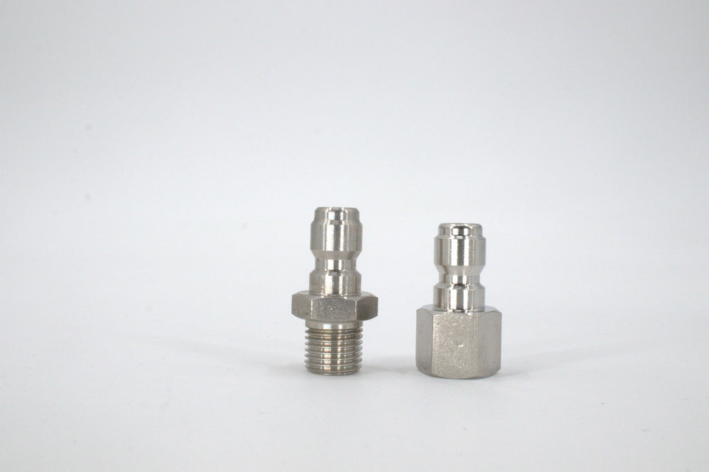 (2) Pressure Washer Quick Connect Adapter Plug, 1/4 Female or 1/4 Male