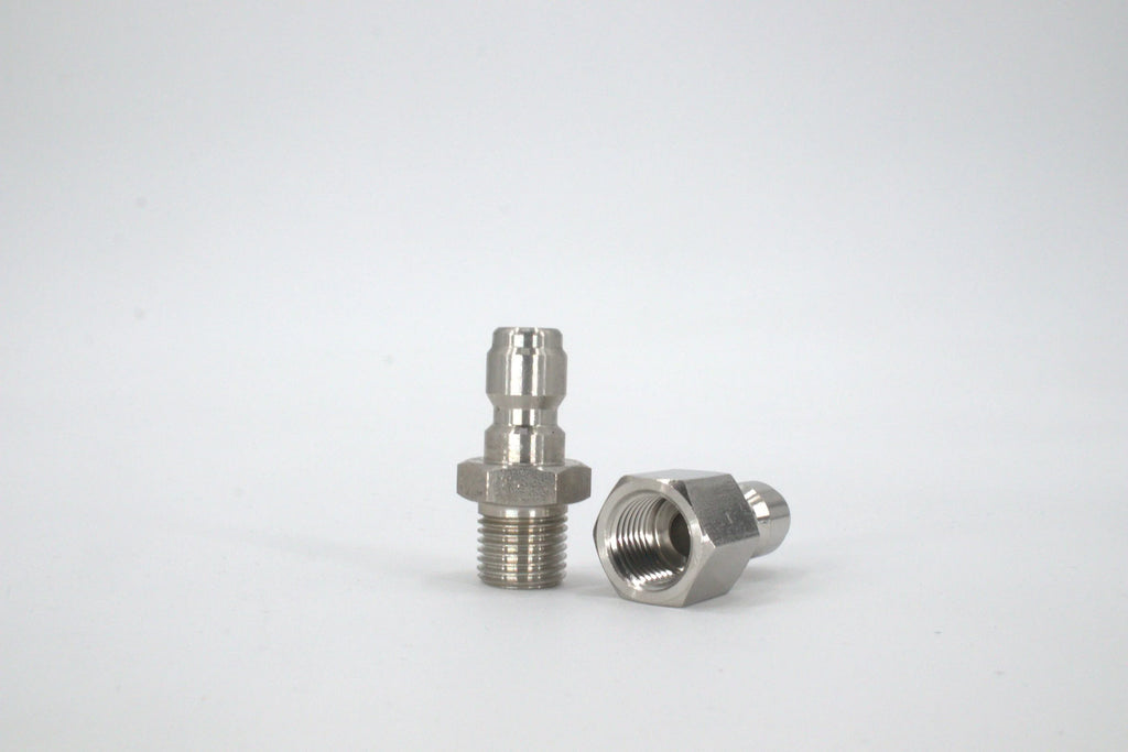 (2) Pressure Washer Quick Connect Adapter Plug, 1/4 Female or 1/4 Male