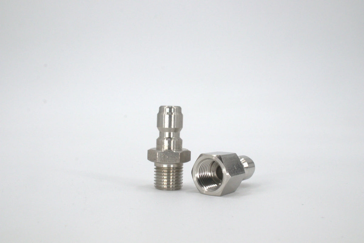 (2) Pressure Washer Quick Connect Adapter Plug, 1/4 Female or 1/4 Male