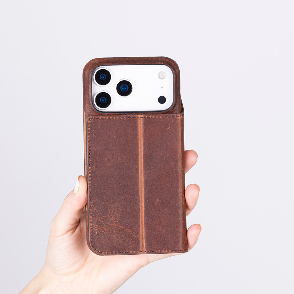 Decatur iPhone 18 Full-Grain Leather Folio Case