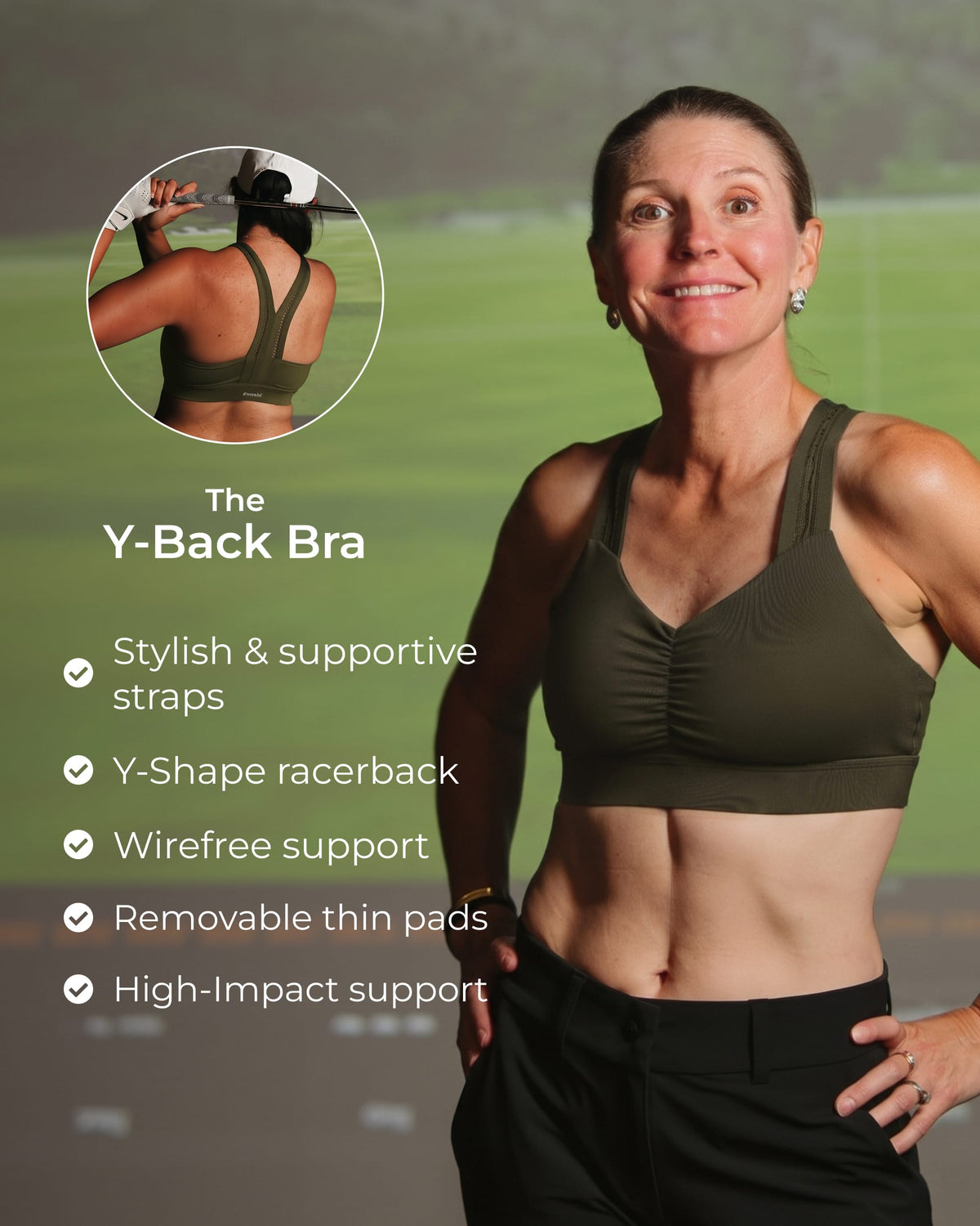 Y-Back Bra – JunipHer (Forest Green)