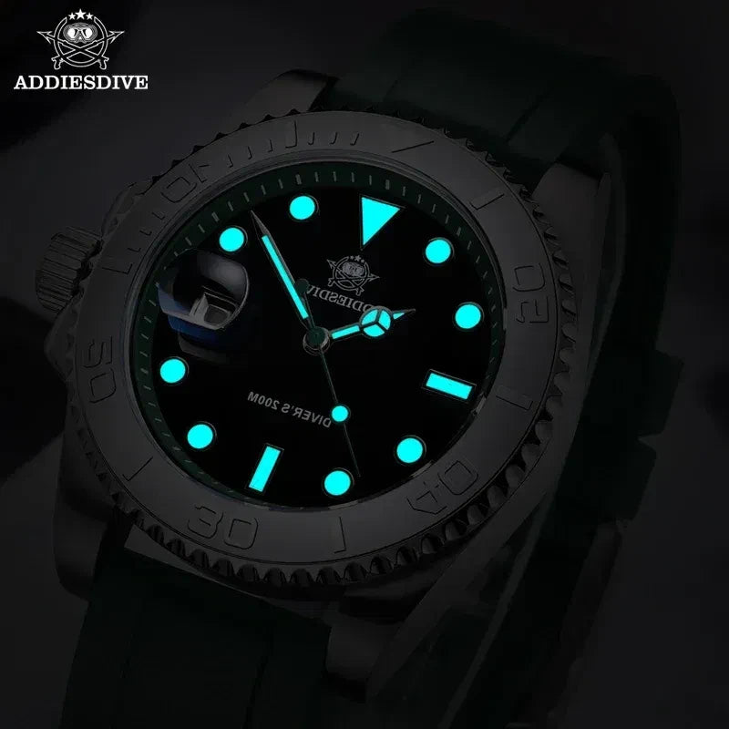 Color: Brown, Ships From: CHINA - ADDIESDIVE AD2040 Men's Watch 41mm Fashion Diver Quartz Watch 200