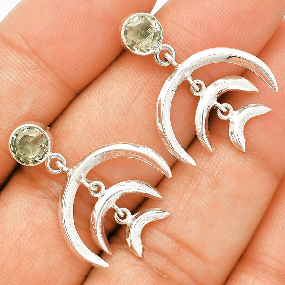 Prasiolite (Green Amethyst) - Brazil Earrings E-1249 SDE84350