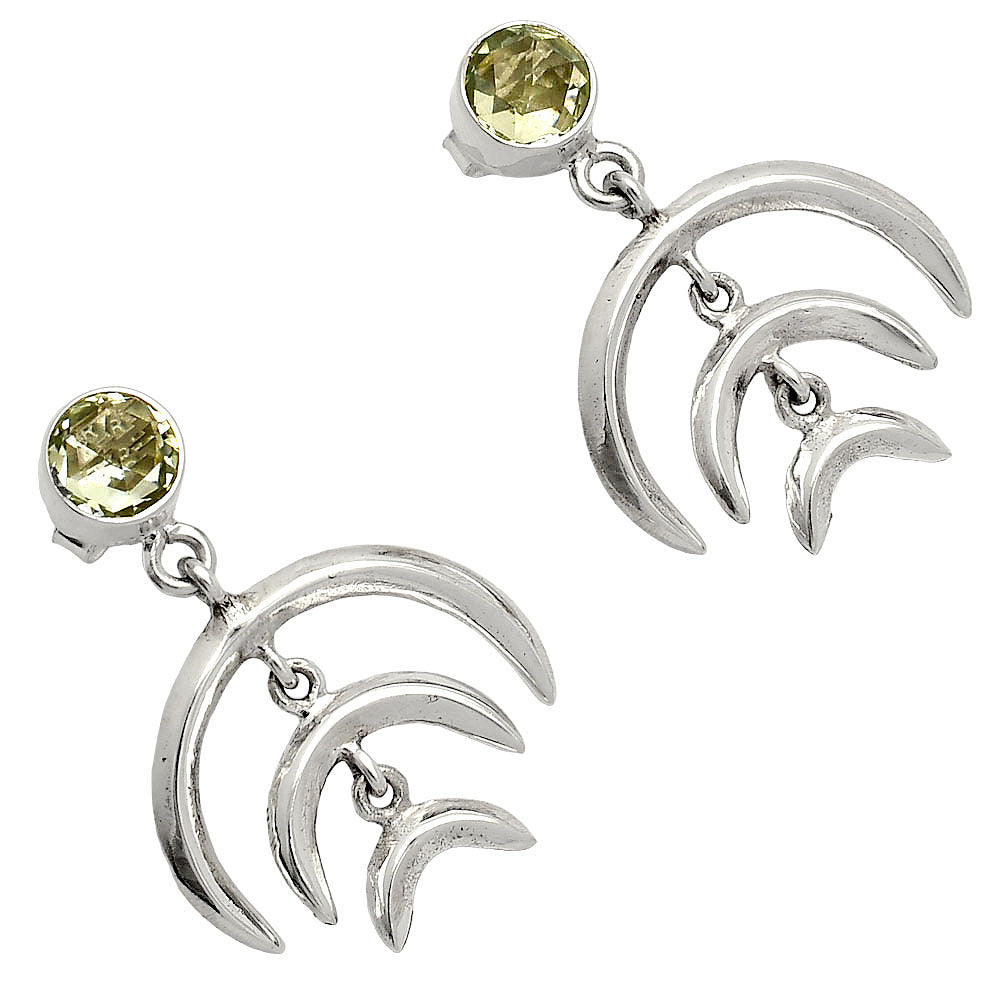 Prasiolite (Green Amethyst) - Brazil Earrings E-1249 SDE84350