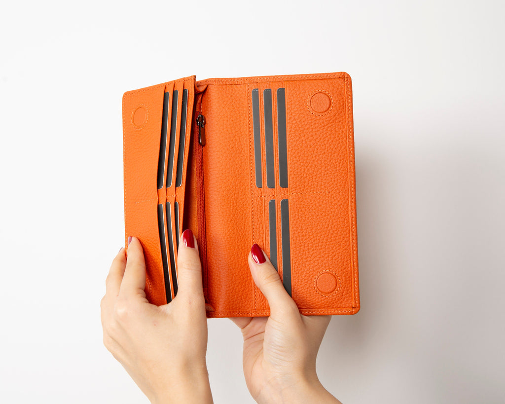 Sedona Leather Unisex Wallet – Genuine Leather Wallet with Phone Pocket & Card Organizer