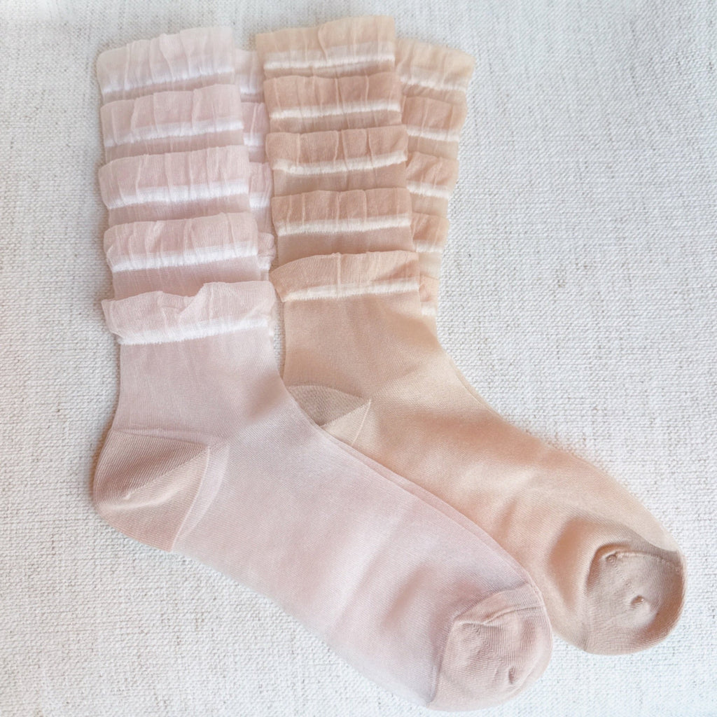 Tulle Lace Cascade Socks Set Of 2