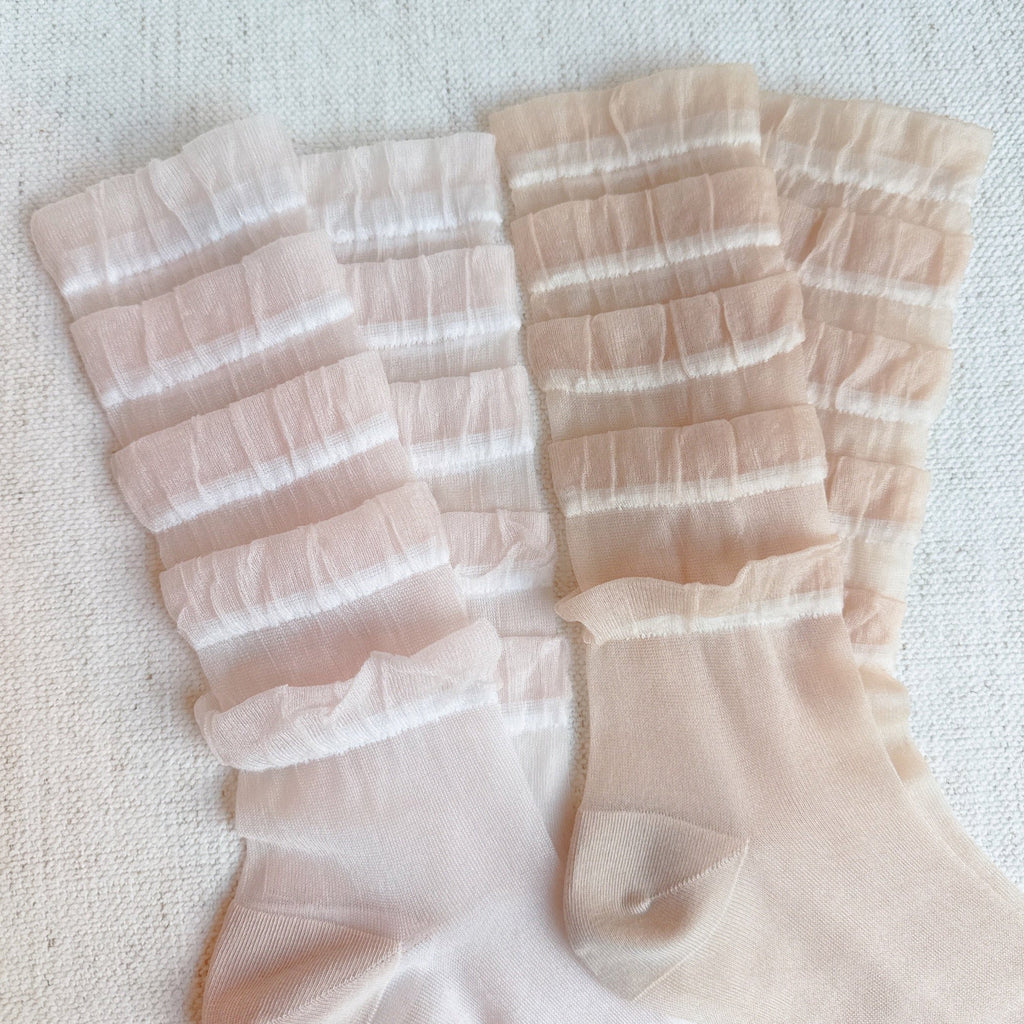Tulle Lace Cascade Socks Set Of 2