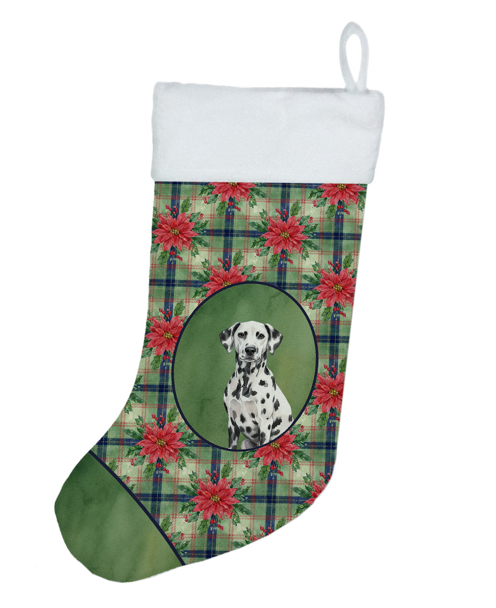 Dalmatian Christmas PoinsettIas Holiday Stocking