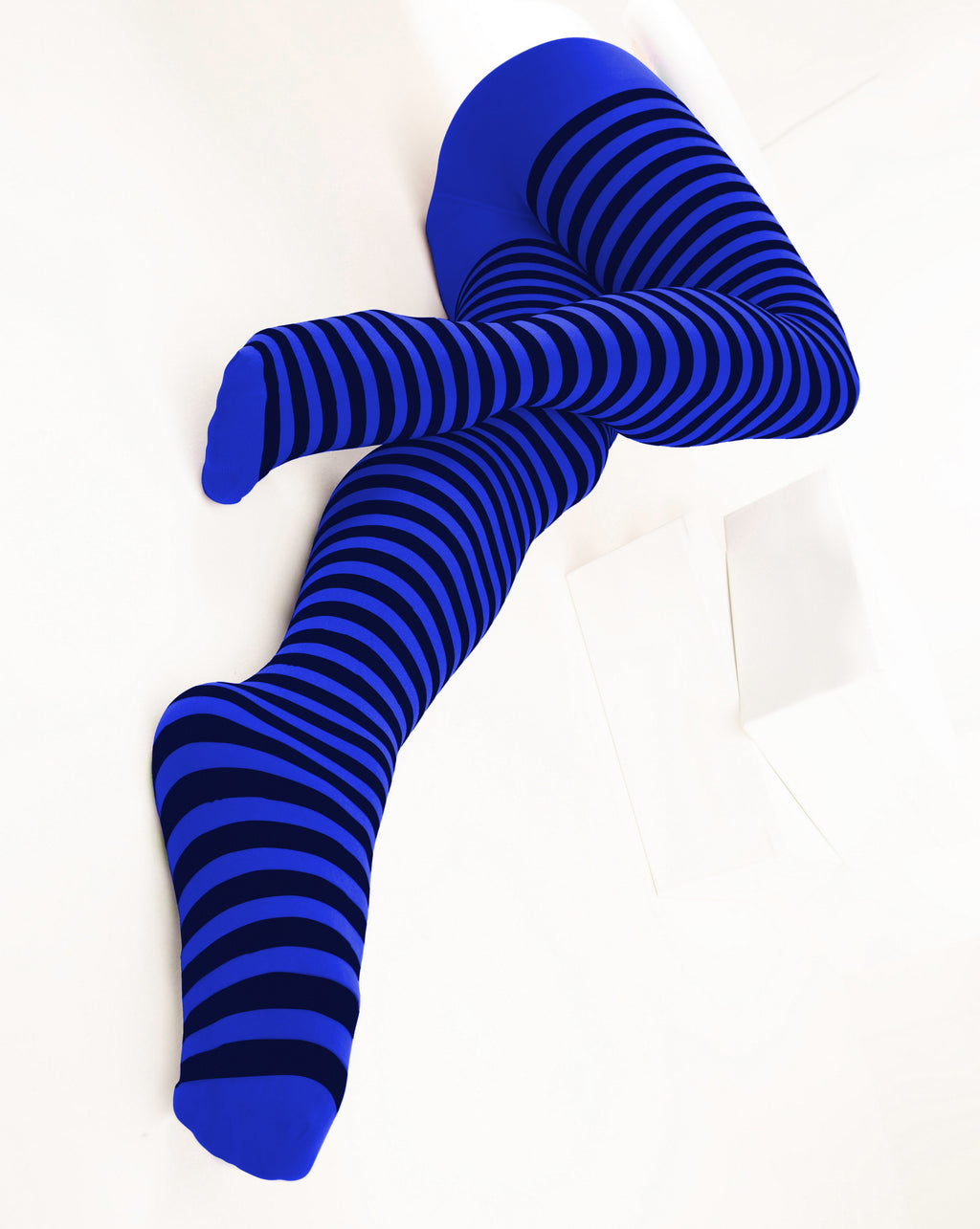 Black Striped Tights 70 Denier - Royal