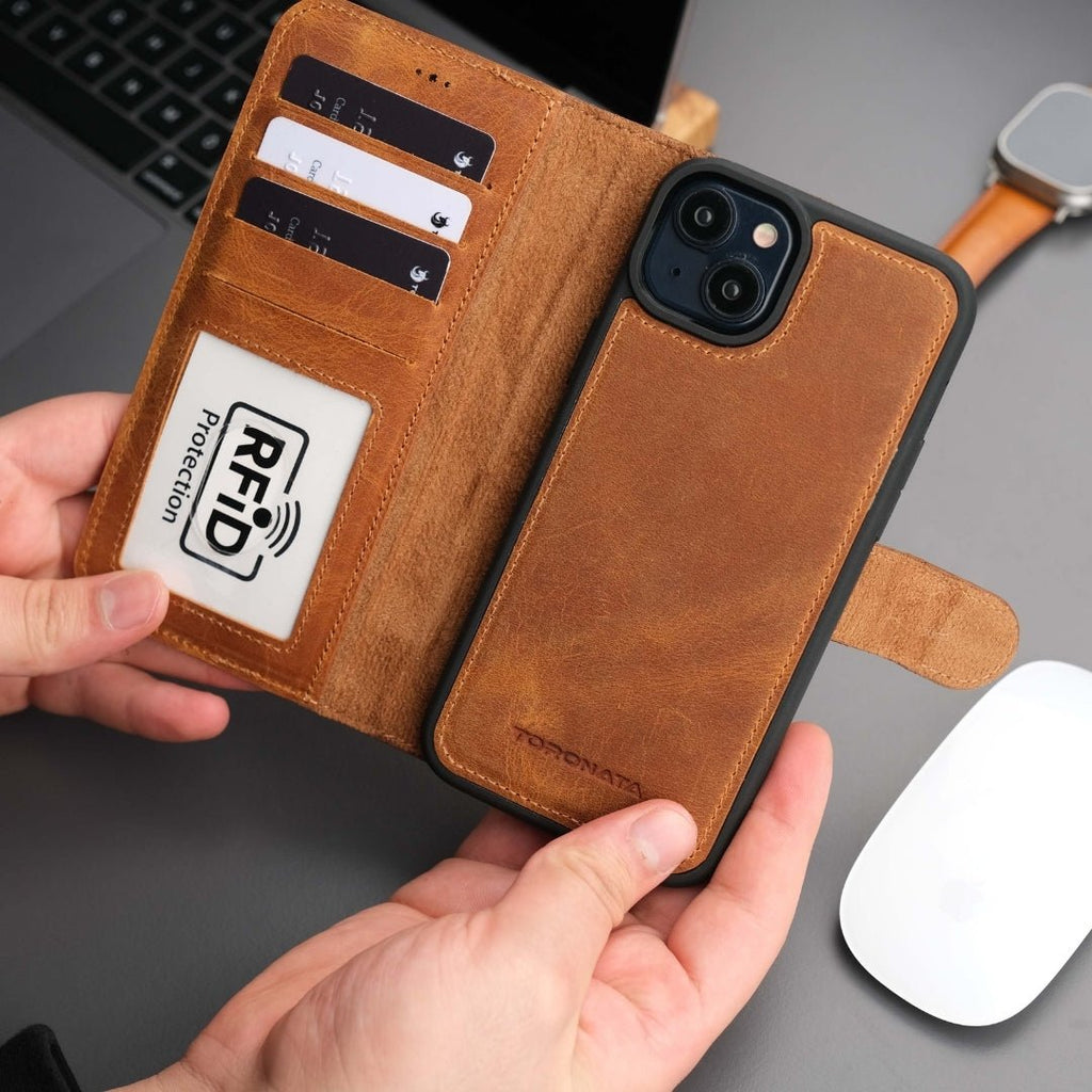 Casper iPhone 18 Full-Grain Leather Wallet Case