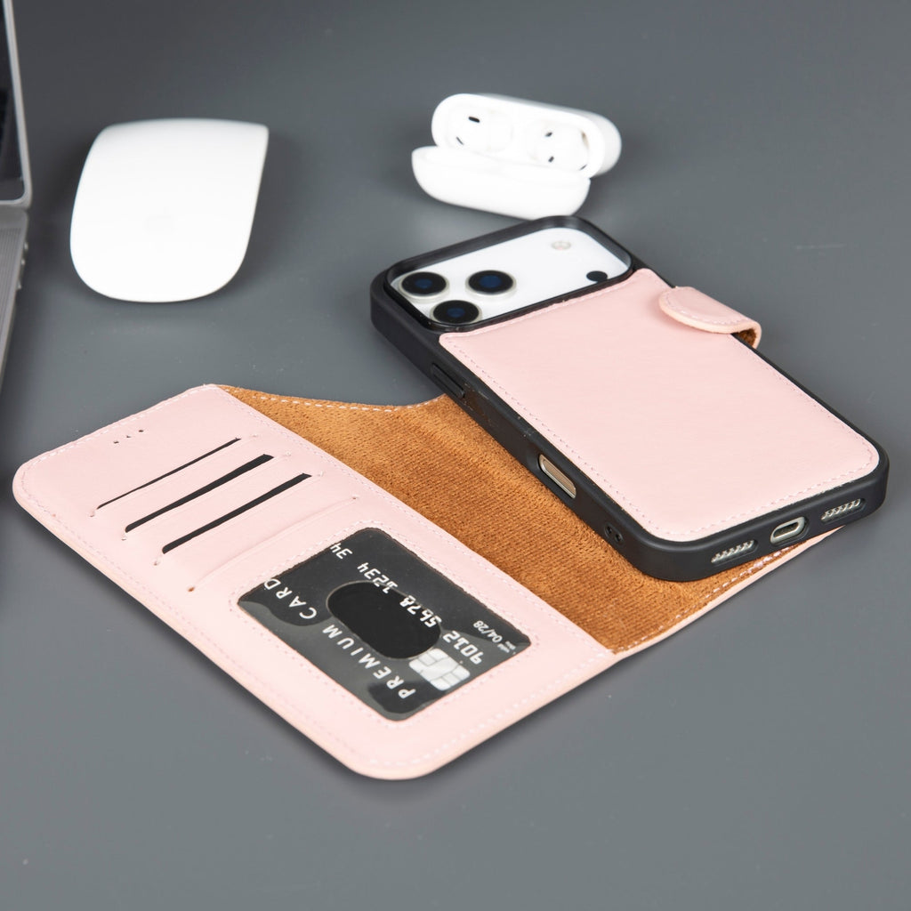 Casper iPhone 18 Pro Max Full-Grain Leather Wallet Case